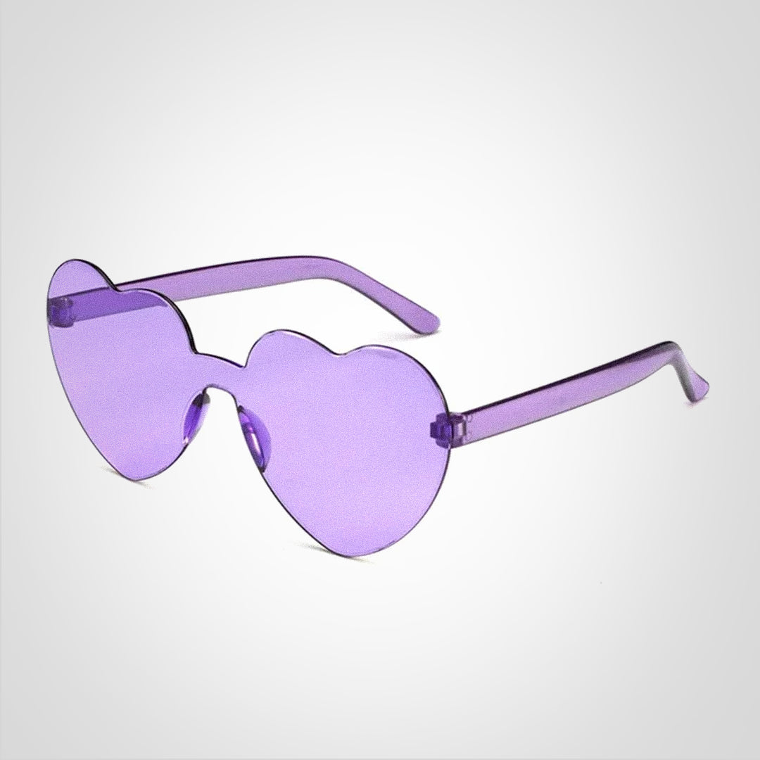 Lunettes de soleil en forme de cœur avec dégradé de couleurs et protection UV400