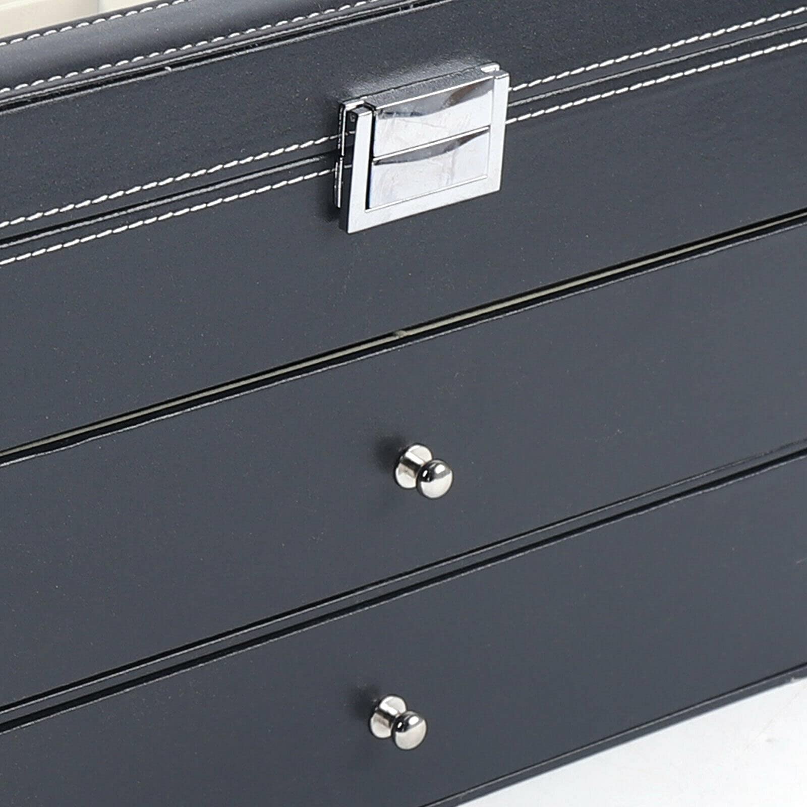 LumeStor Boîte de Rangement – Design Élégant à 3 Niveaux avec Compartiments Clairs