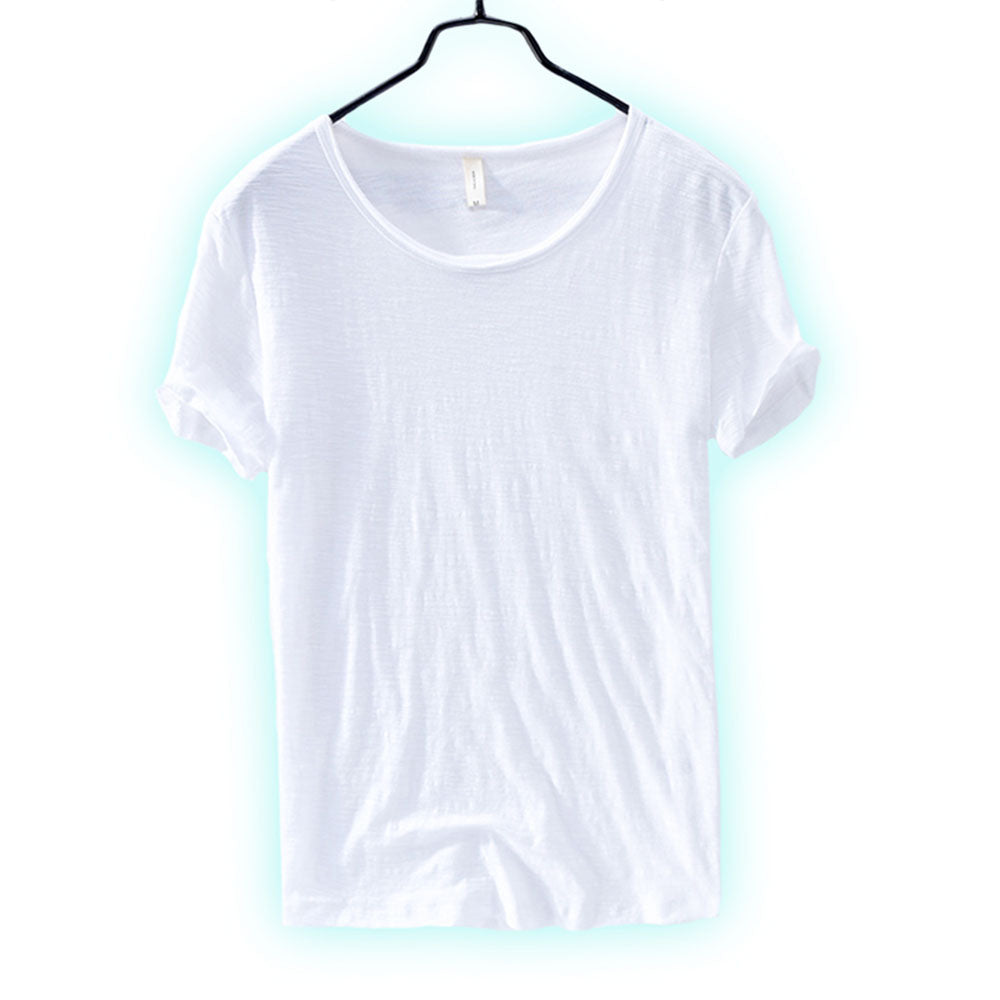 Leni - Blouse classique à manches courtes avec col rond