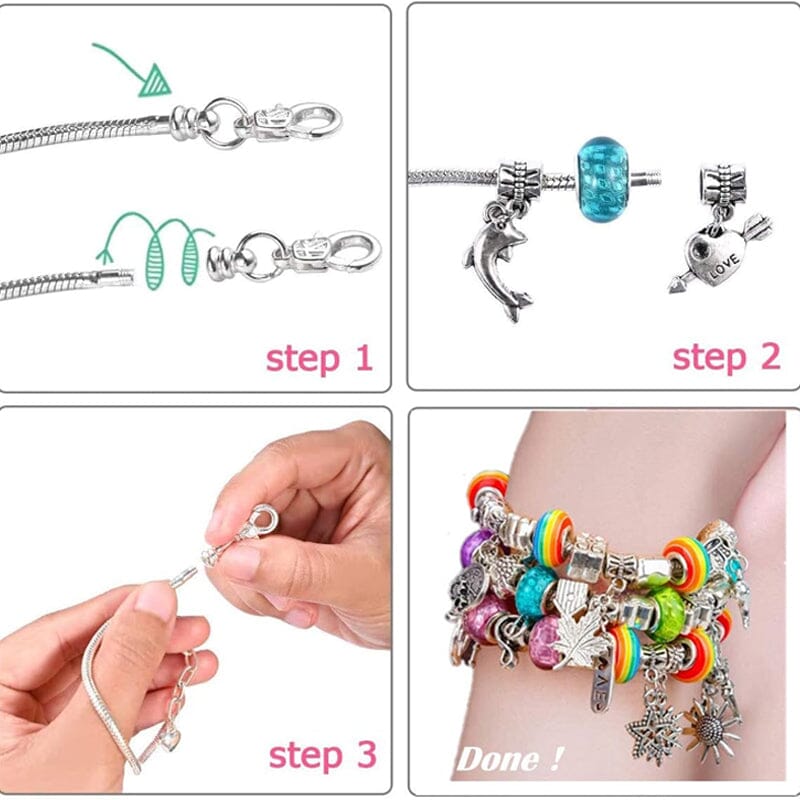 Trousse de bracelet à perles DIY pour filles