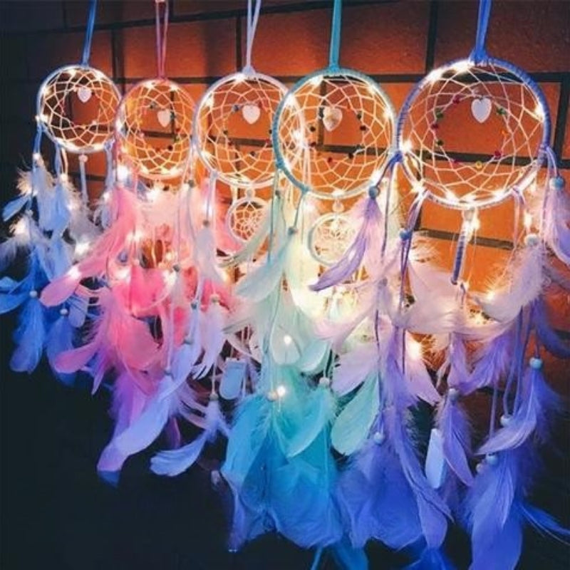 LumeDrøm Attrape-rêves décoratif – Ambiance magique avec lumières LED