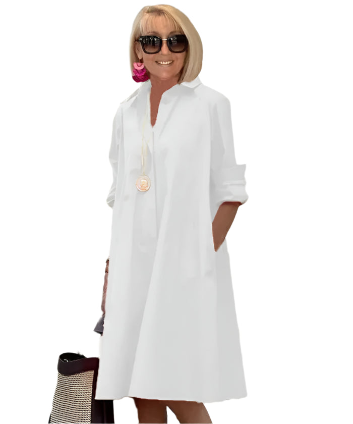 ÉlanChic - robe chemise élégante pour femmes au style raffiné