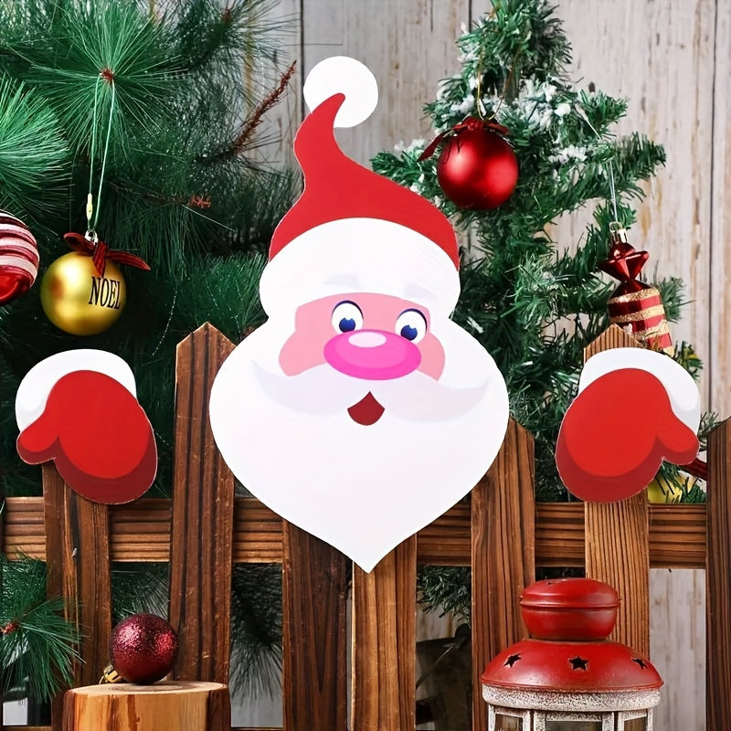 Ensemble de décorations de clôture de Noël en 3 pièces Festif