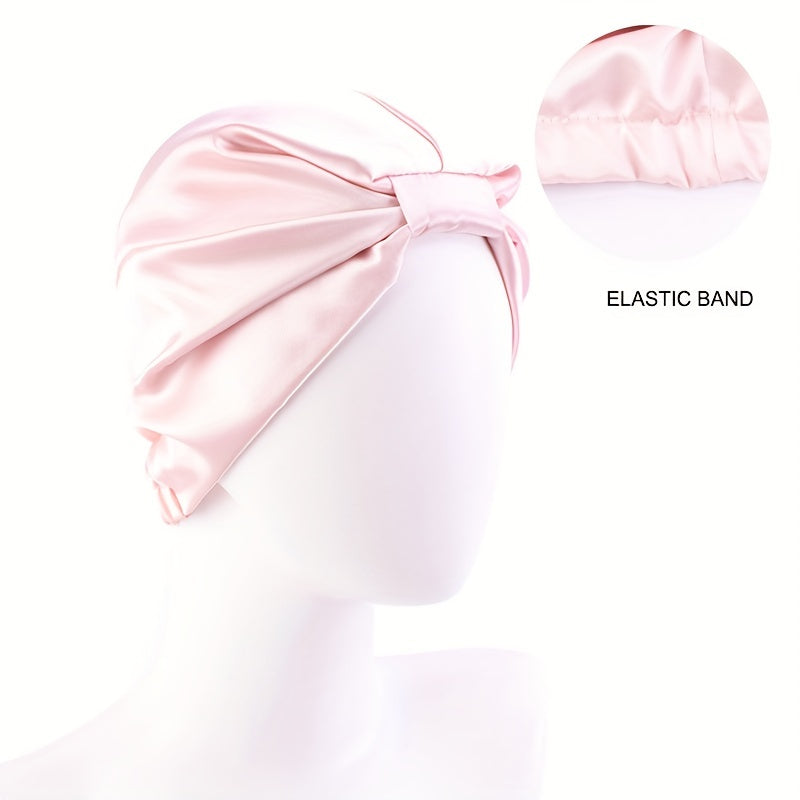 Bonnet en satin Clara avec nœud élégant
