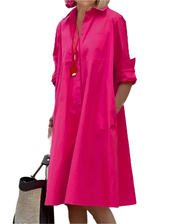 ÉlanChic - robe chemise élégante pour femmes au style raffiné