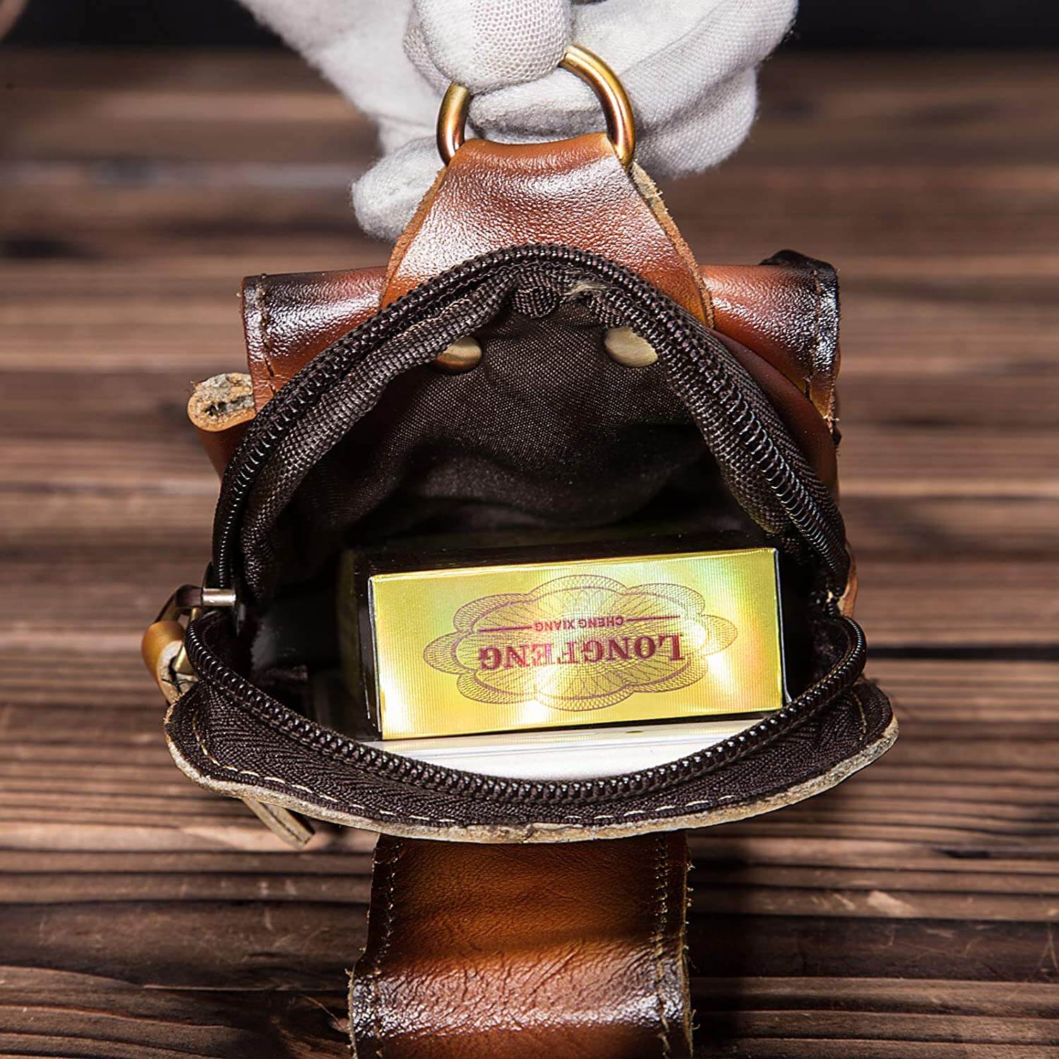 Robert - Sac banane vintage en cuir végétalien