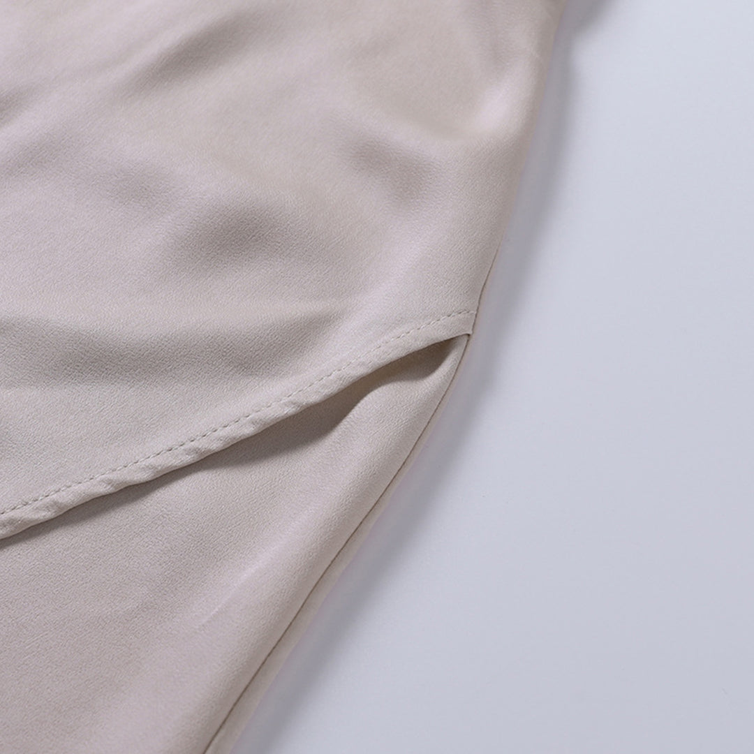 Robe en satin avec fente rouge sang - Robe de soirée luxueuse pour femmes