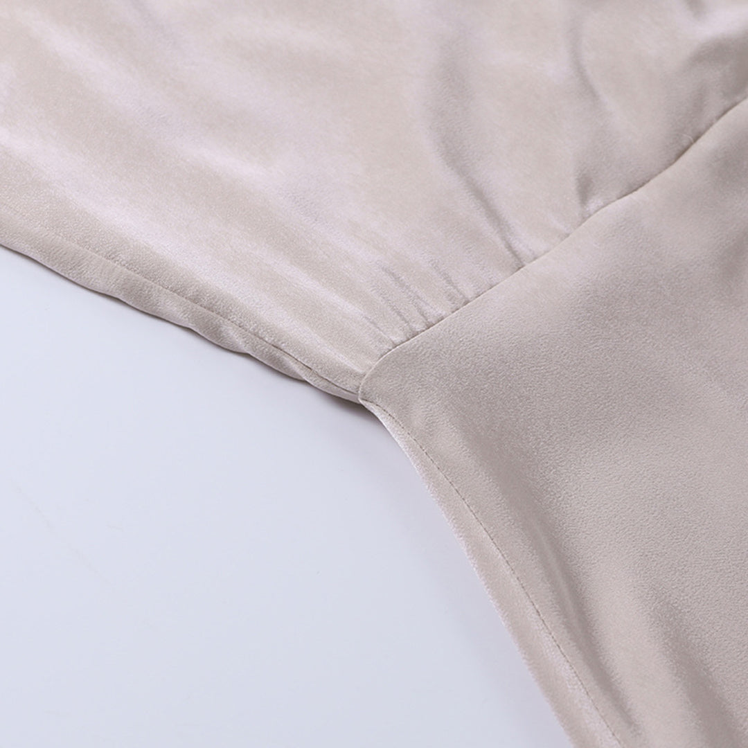 Robe en satin avec fente rouge sang - Robe de soirée luxueuse pour femmes