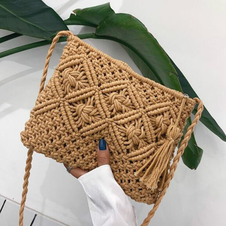 WovenVibe - Sac à épaule stylé avec fermeture éclair