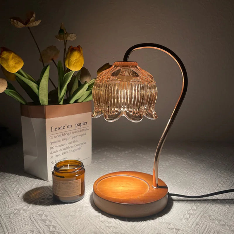 Luminara CrystalGlow – Lampe de table élégante avec un design unique en pierre de verre