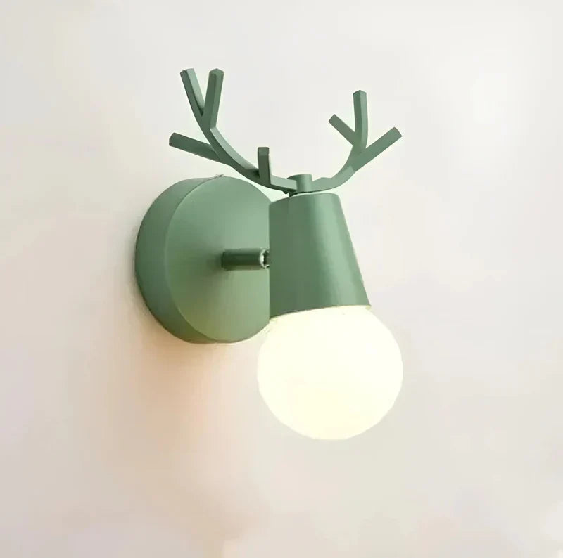 Lampe murale créative en forme de cerf