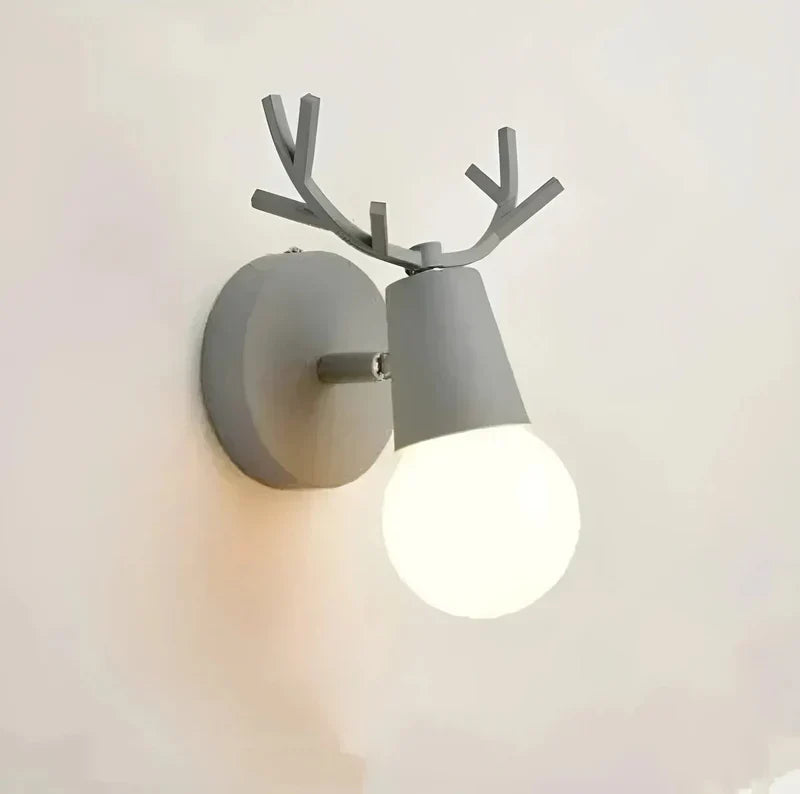 Lampe murale créative en forme de cerf