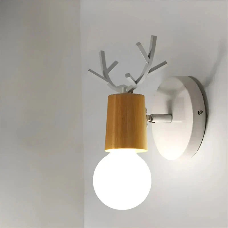 Lampe murale créative en forme de cerf