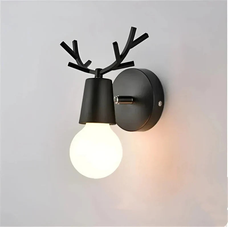 Lampe murale créative en forme de cerf