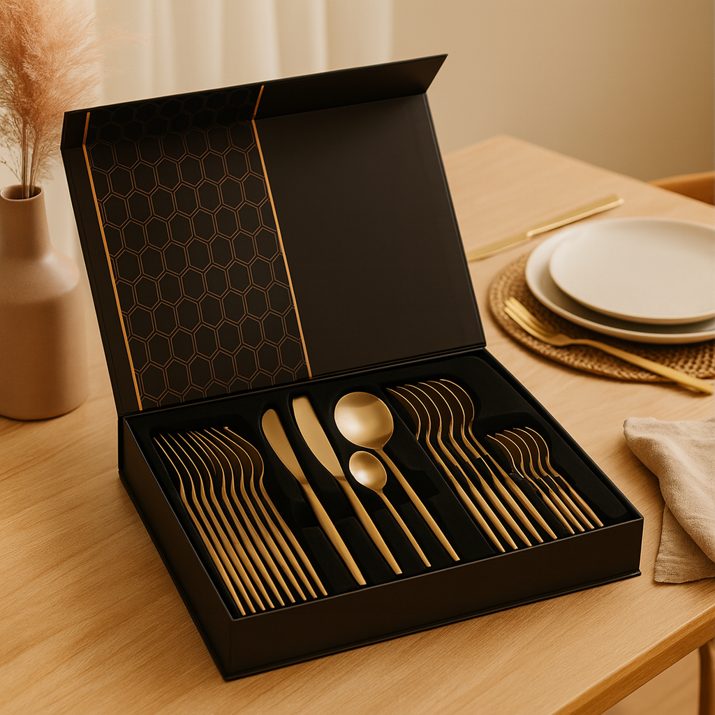 Ardenza | Ensemble de couverts à steak western de 24 pièces