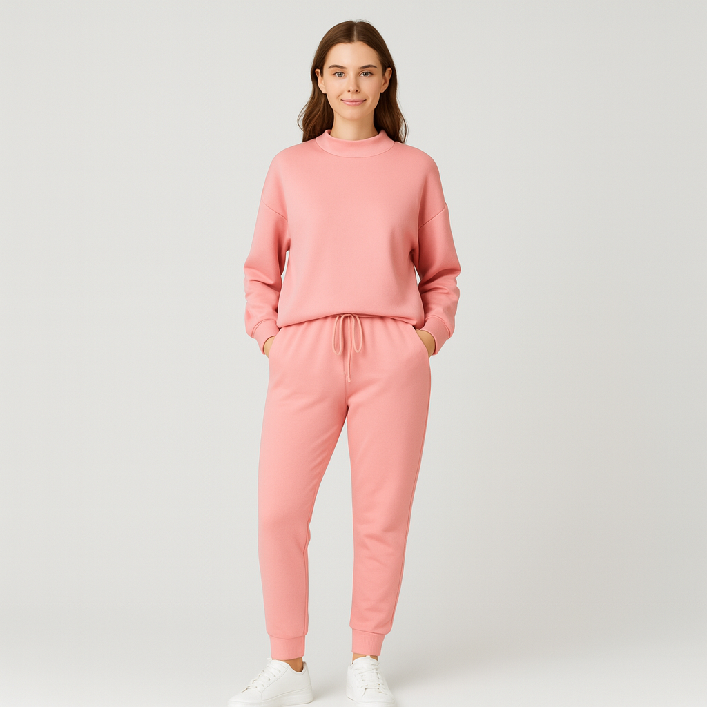 Aveline | Ensemble deux pièces femme : sweat-shirt à col roulé et pantalon