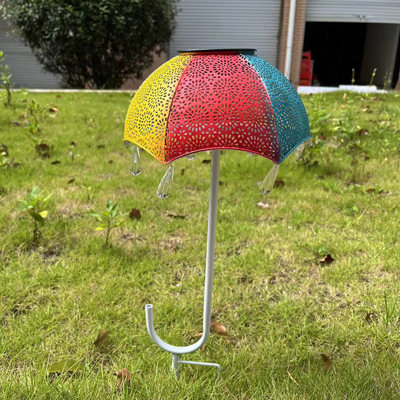 Décoration de jardin extérieure avec projection LED chaude