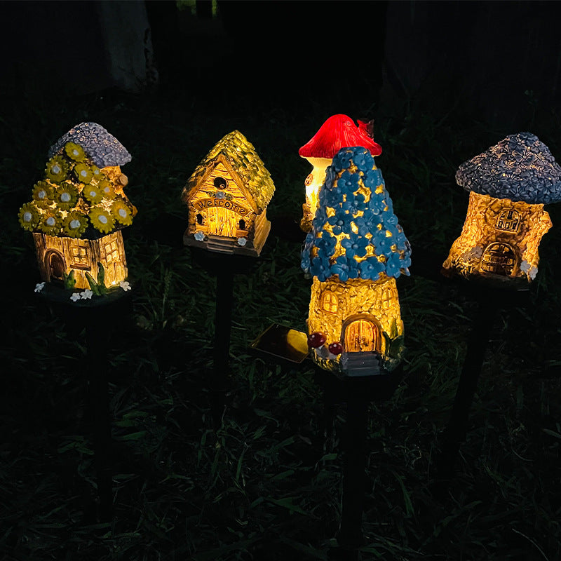 MushroomGlow - éclairage solaire pour le jardin avec projection LED