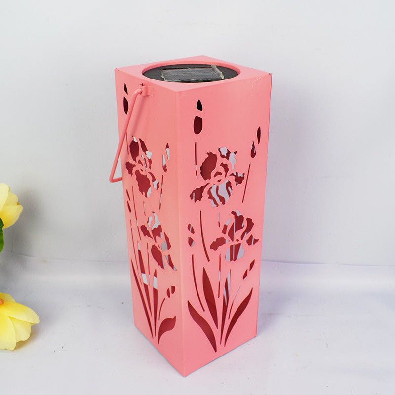 Lampe d'extérieur décorative avec design de papillons et de fleurs