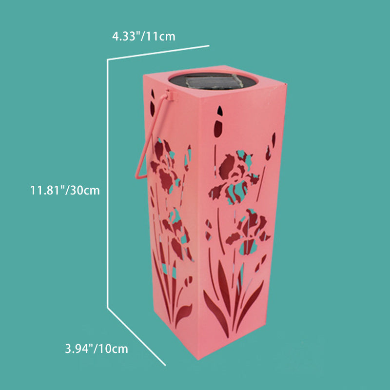 Lampe d'extérieur décorative avec design de papillons et de fleurs