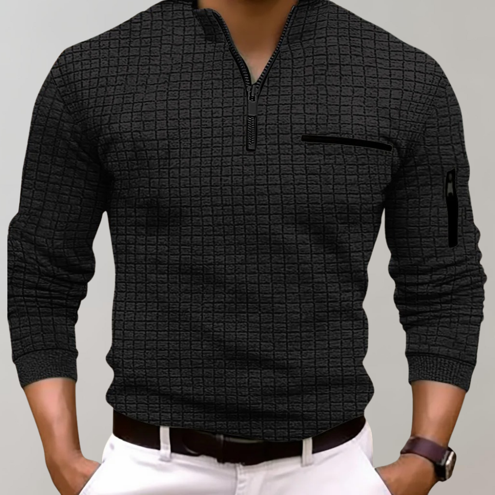Pull en jersey Kvarte-Zip Noah avec style ajustable