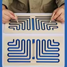 MazeMaster - Jeu de Labyrinthe Portable en Bois pour Enfants et Adultes