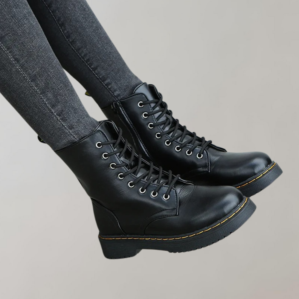 Evie - Bottes confortables antidérapantes avec fermeture éclair latérale