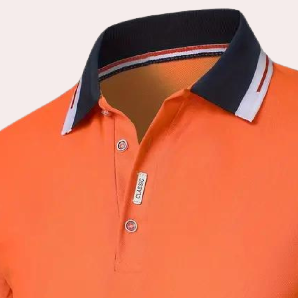 Ethan - Chemise polo à boutons à manches courtes ajustée