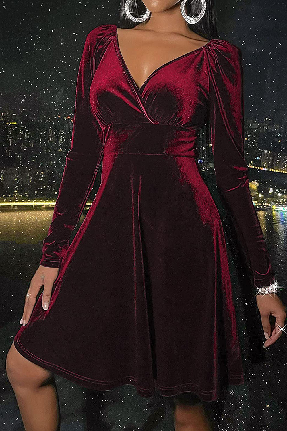 Robe en velours Audrey pour femmes