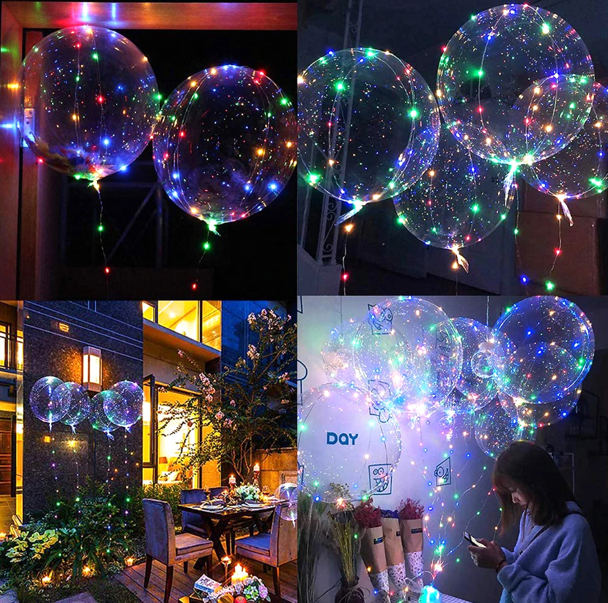 Glow - Ballons LED avec guirlandes lumineuses