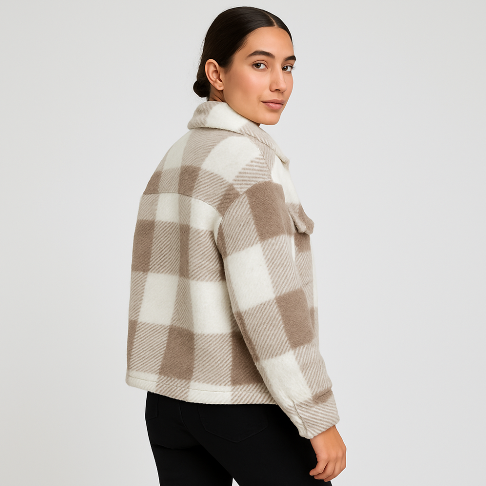 Lydia | Manteau d'hiver classique en tweed avec rangée de boutons