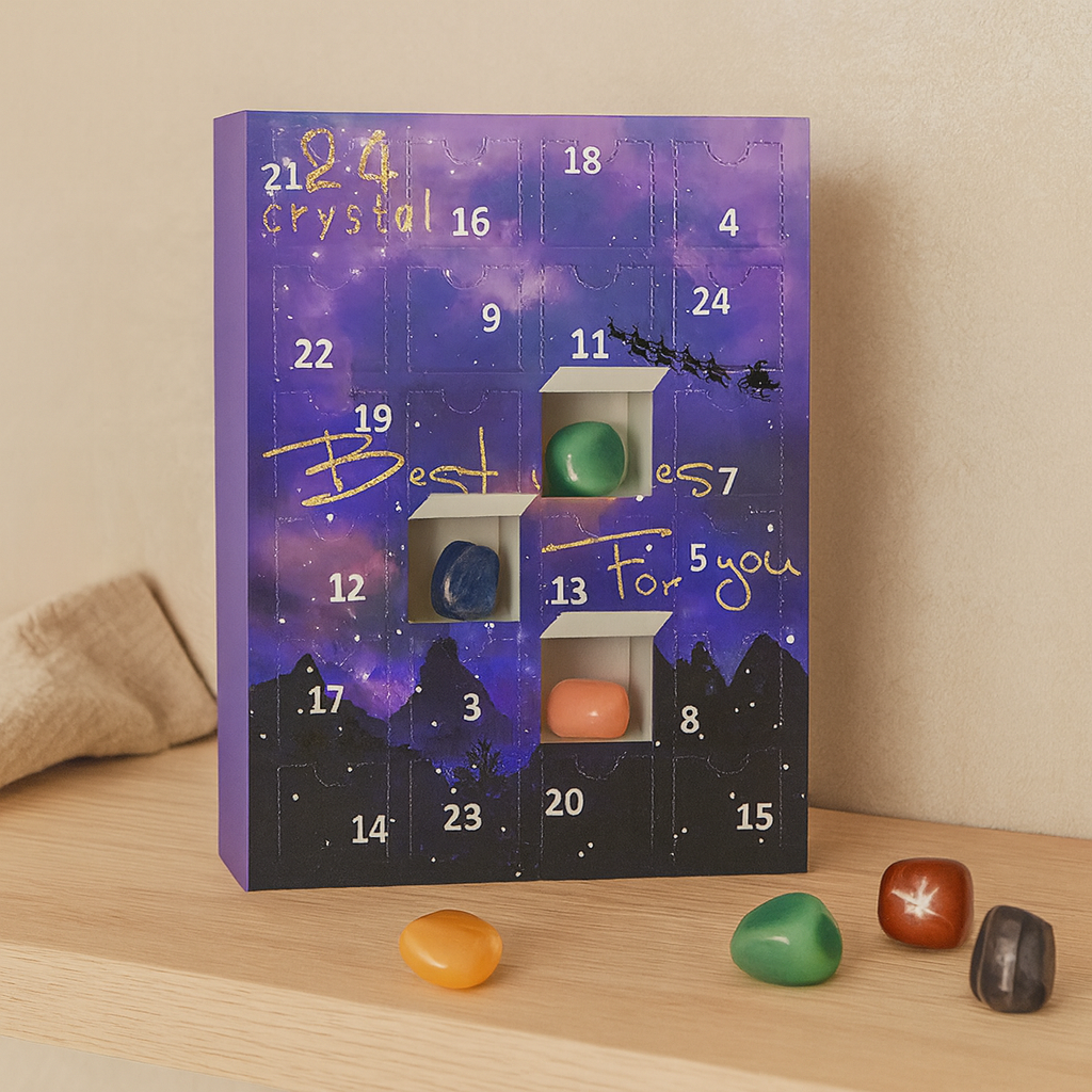 CristalTrésors | Calendrier de l'Avent avec 24 cristaux naturels
