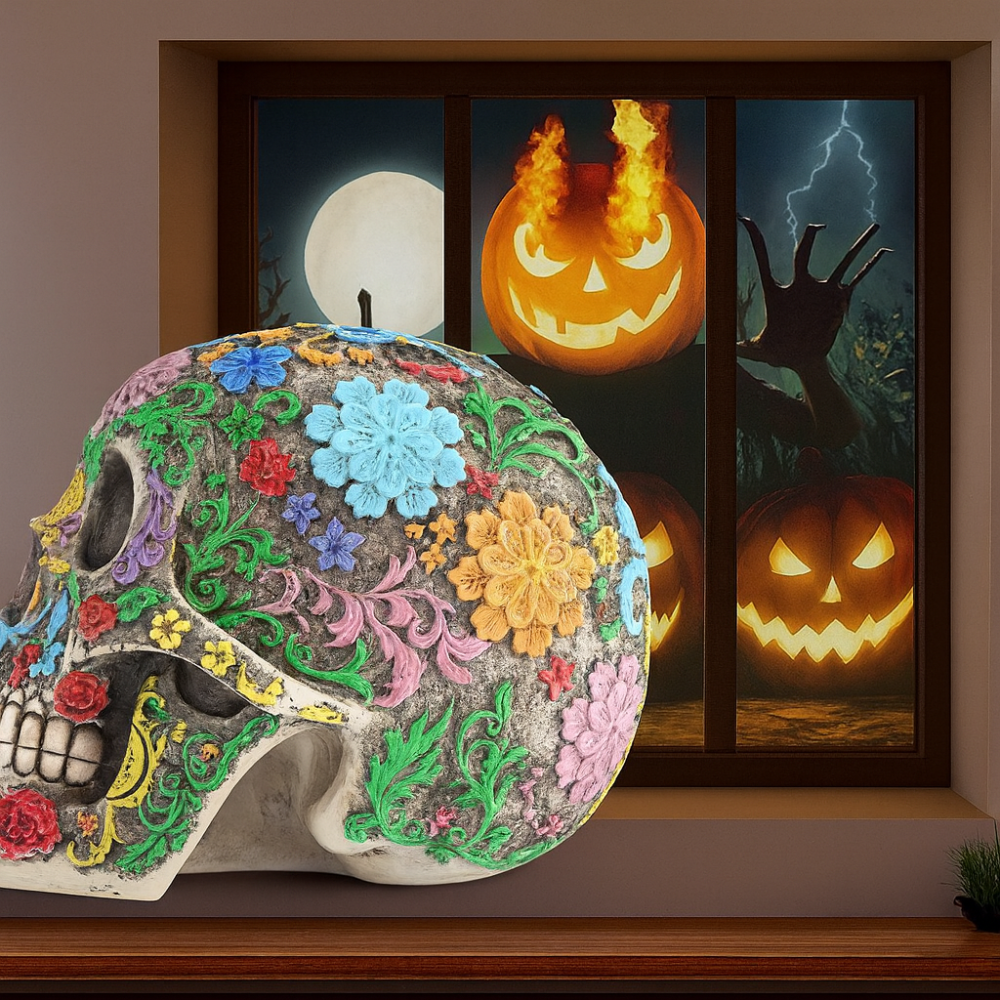 GraveEcho | Décoration d'Halloween en forme de crâne pour la maison