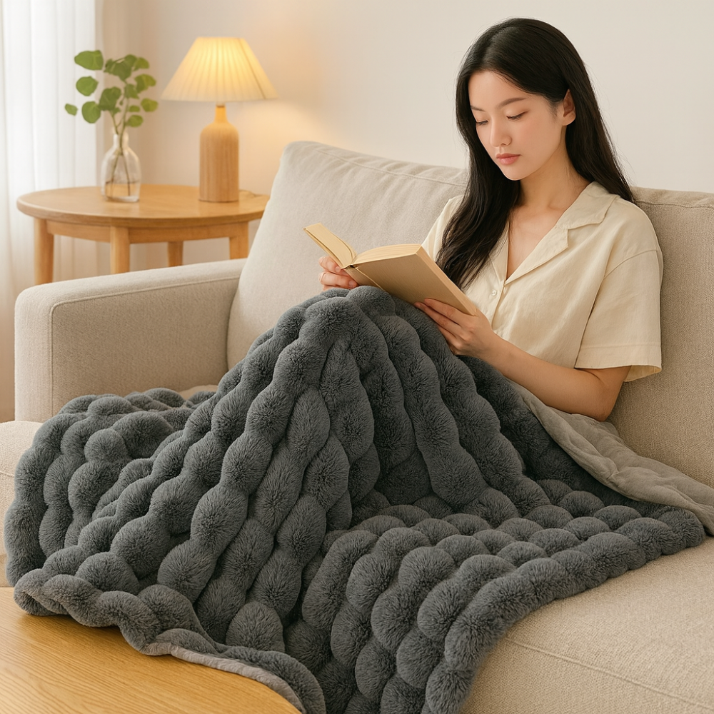 Sylvia | Couverture de luxe en peluche double épaisseur pour toute l'année