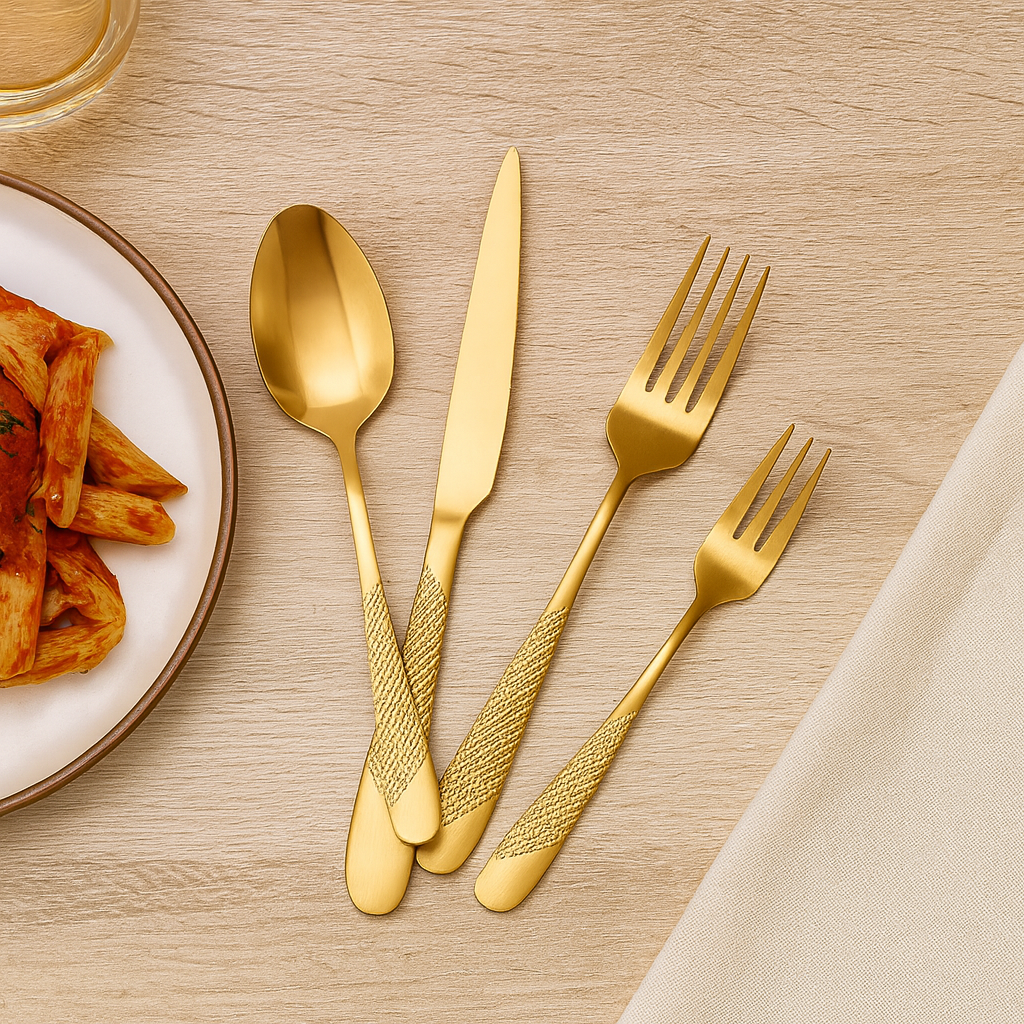 Silvaron | Ensemble de couverts en acier inoxydable 30 pièces