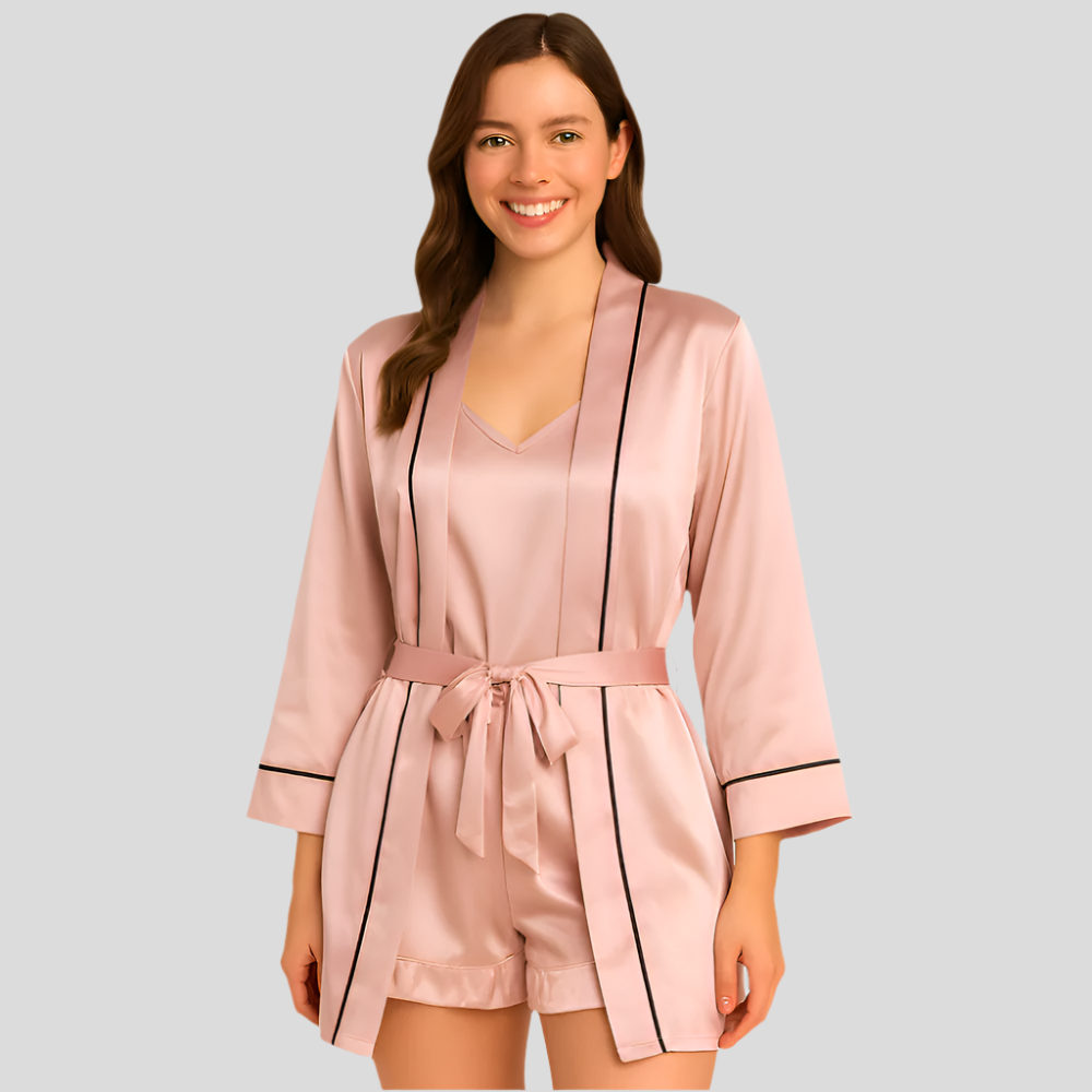 Ensemble Pyjama en Satin 3 pièces pour Damen