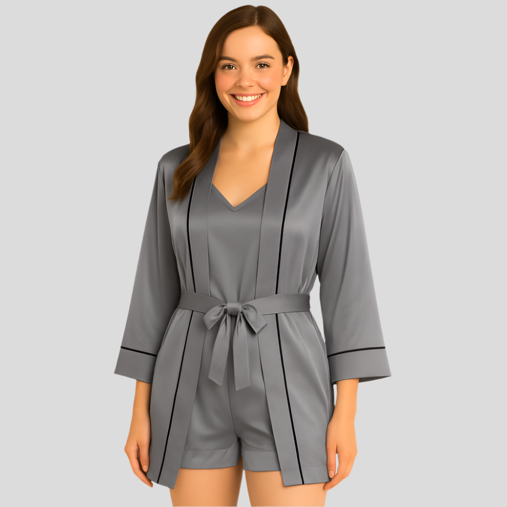 Ensemble Pyjama en Satin 3 pièces pour Damen
