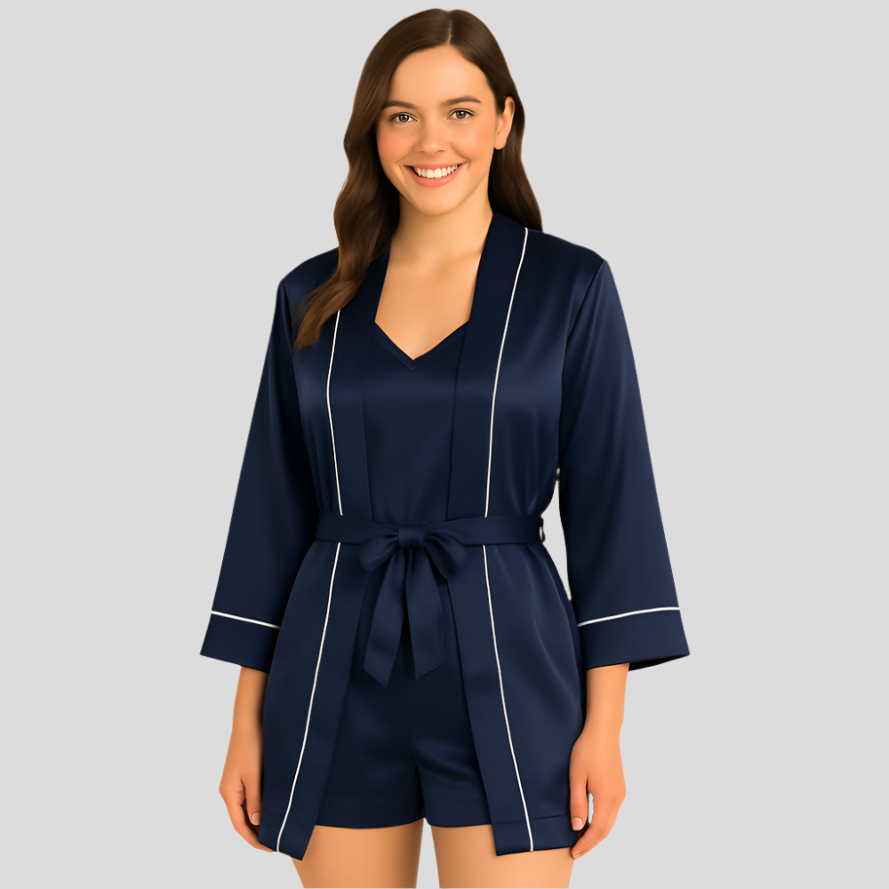 Ensemble Pyjama en Satin 3 pièces pour Damen