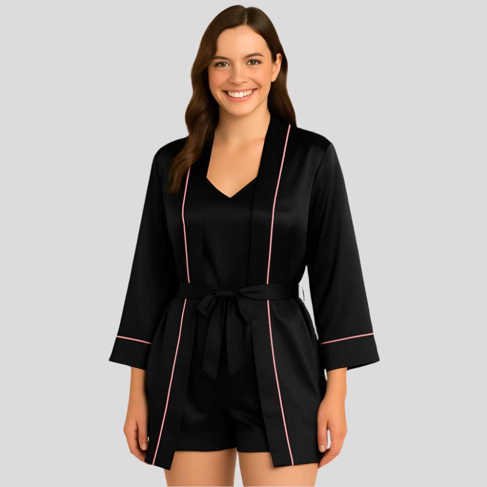 Ensemble Pyjama en Satin 3 pièces pour Damen