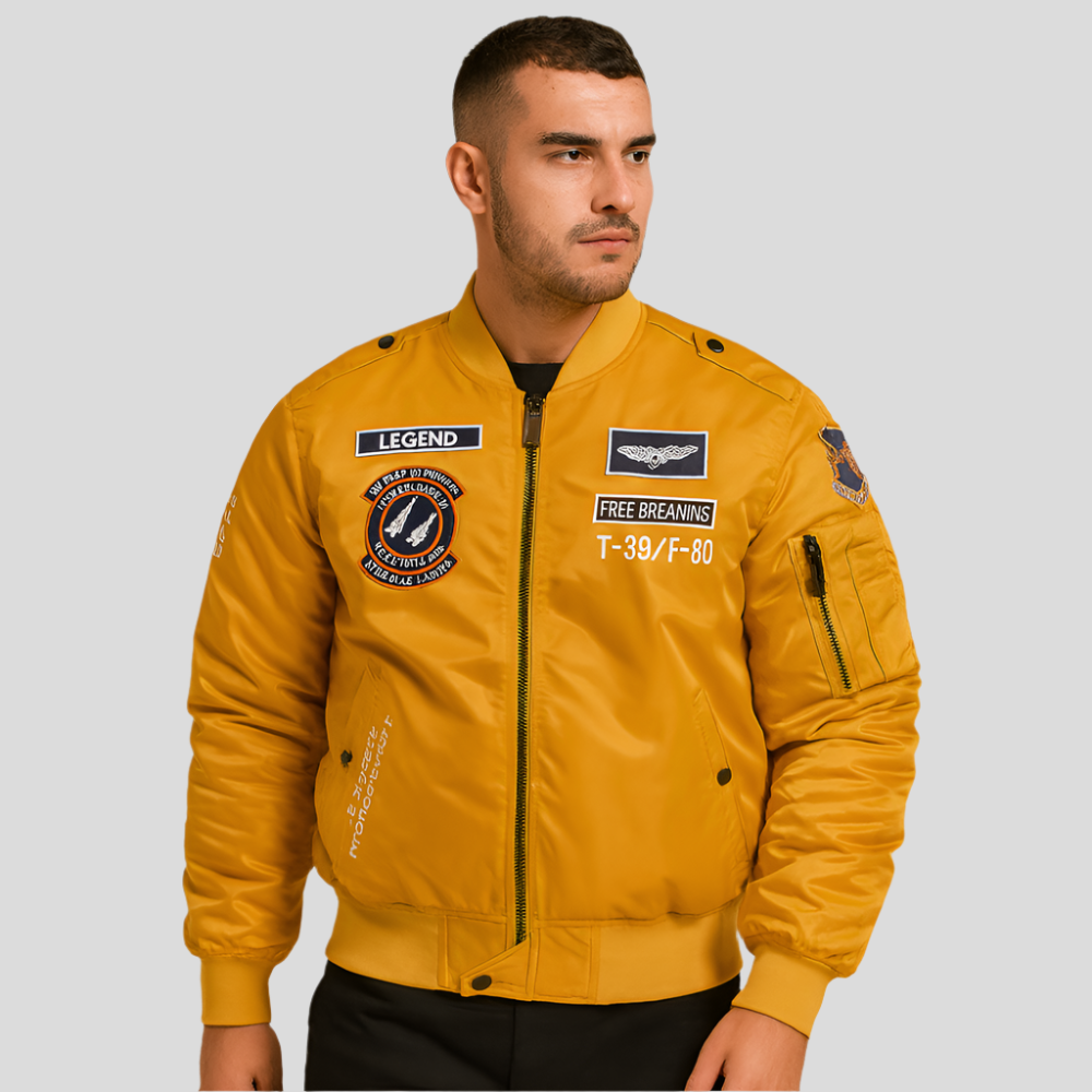 Veste bomber décontractée de pilote pour hommes