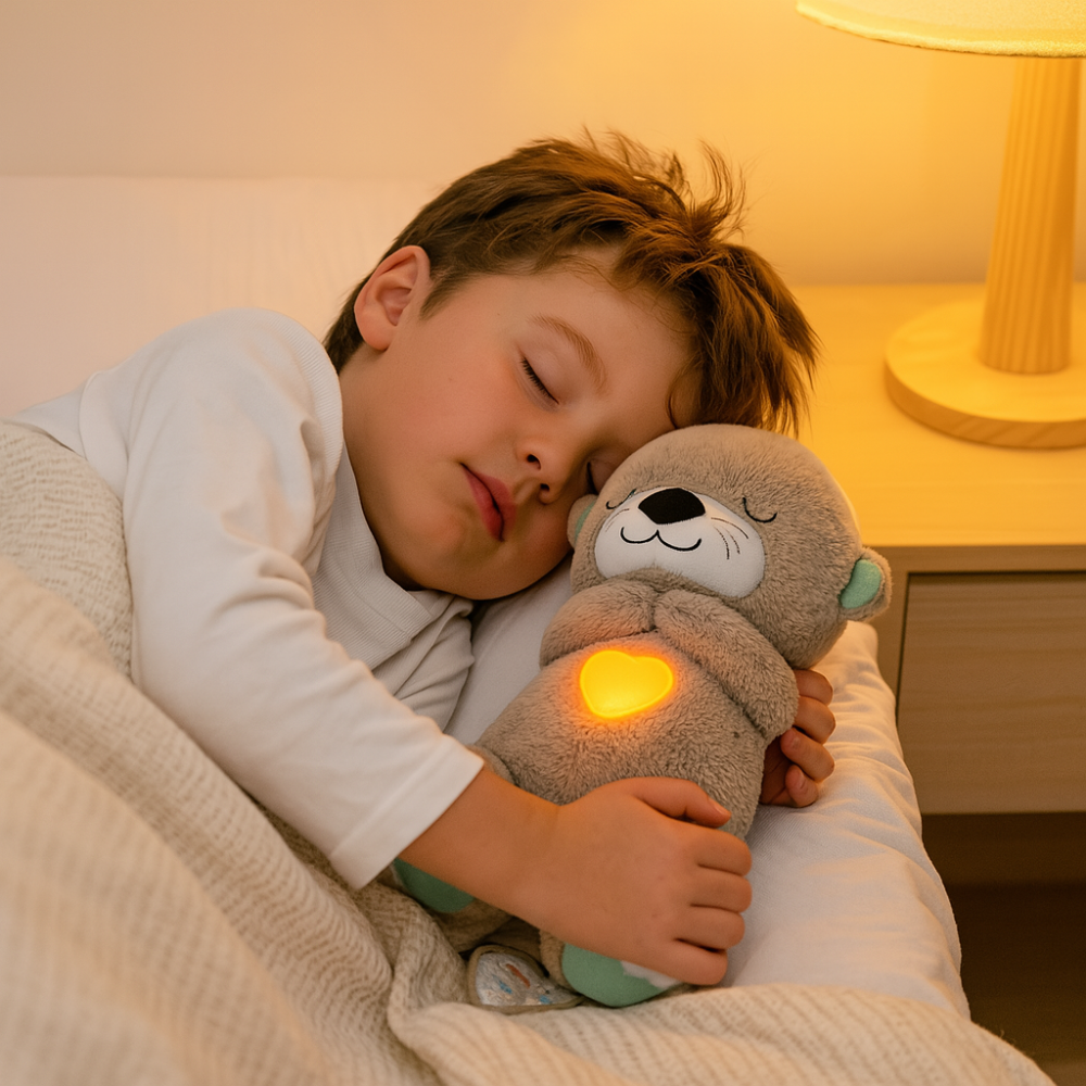 Compagnon en peluche Atmender – Sons apaisants, veilleuse et réduction du stress | Parfait pour enfants et adultes