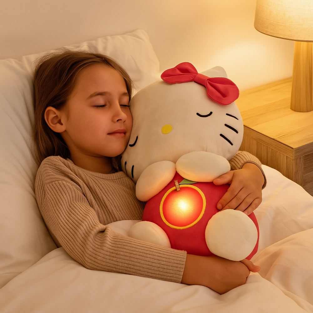 Compagnon en peluche Atmender – Sons apaisants, veilleuse et réduction du stress | Parfait pour enfants et adultes
