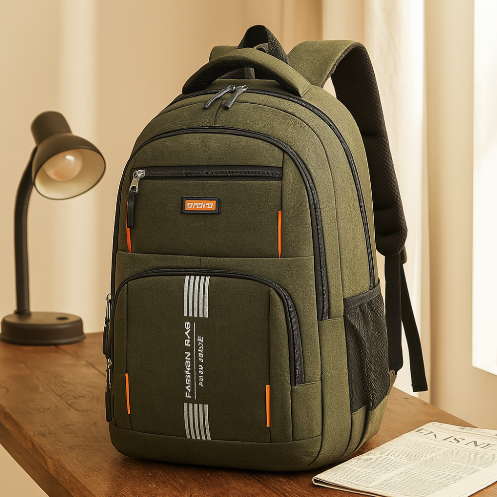 Sac à dos pour hommes avec grande capacité – Sac de voyage tendance avec compartiment pour ordinateur portable et plusieurs poches