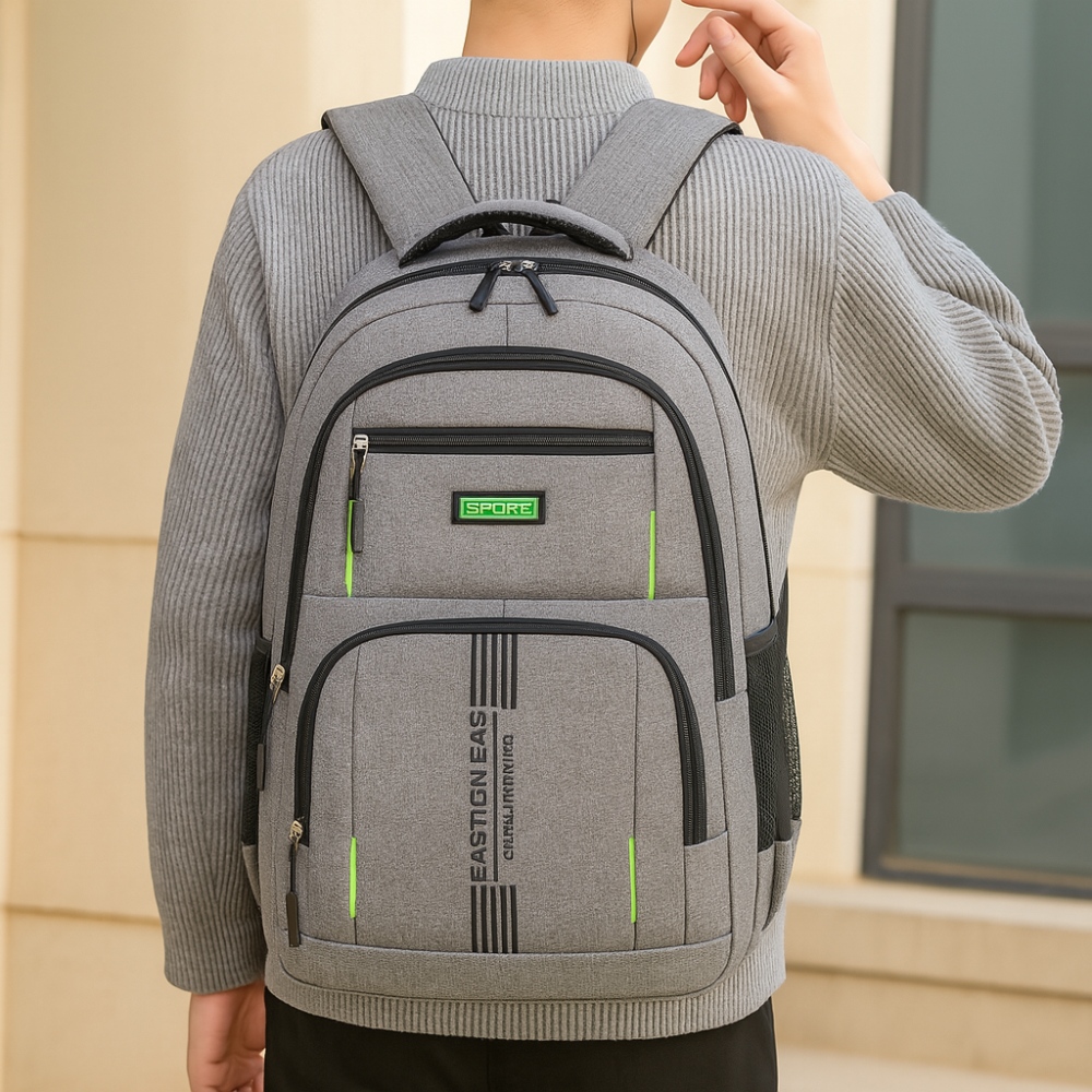 Sac à dos pour hommes avec grande capacité – Sac de voyage tendance avec compartiment pour ordinateur portable et plusieurs poches