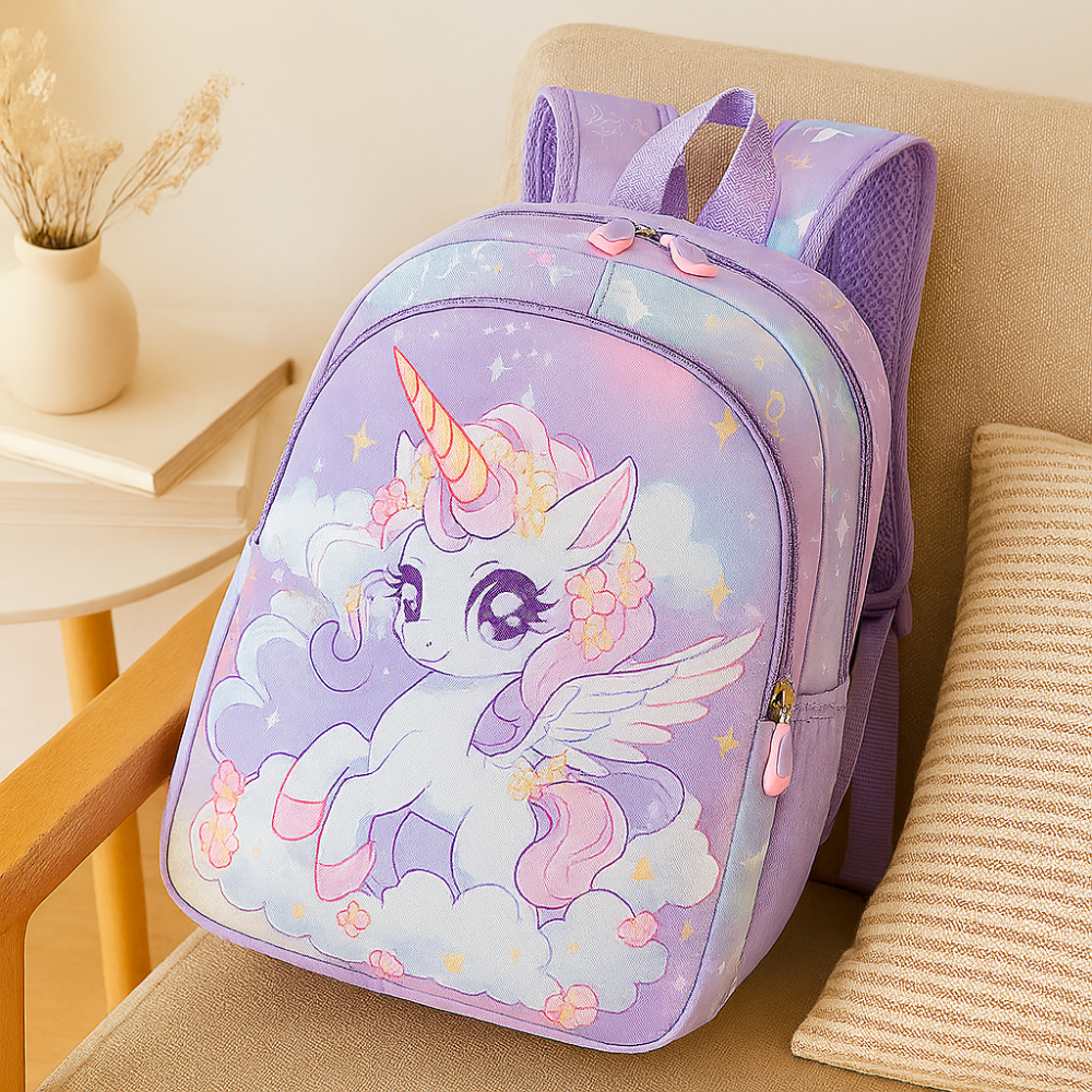 Sac à dos Princesses 2025 pour filles – Sac léger et pliable avec un joli motif de nuages