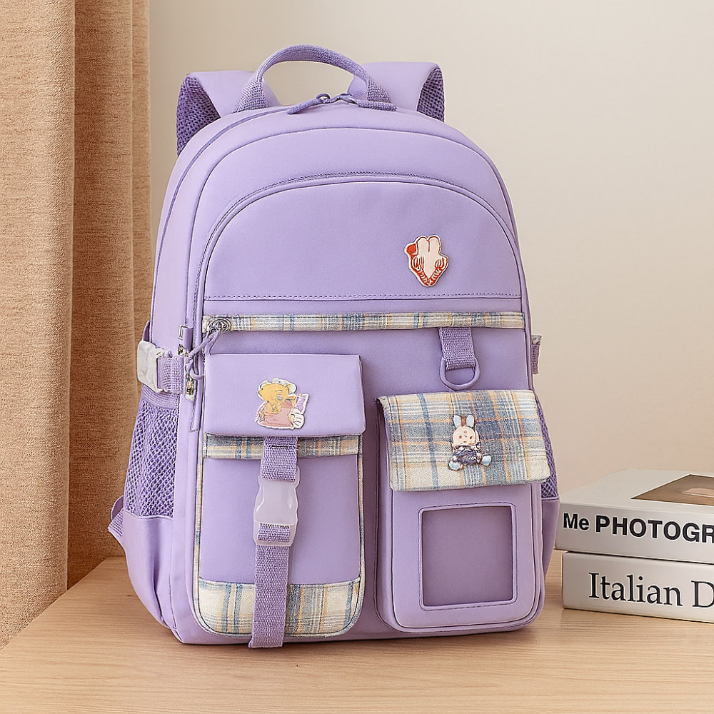 Sac à dos scolaire ultraléger pour filles – Sac d'école pour enfants en design Ridge