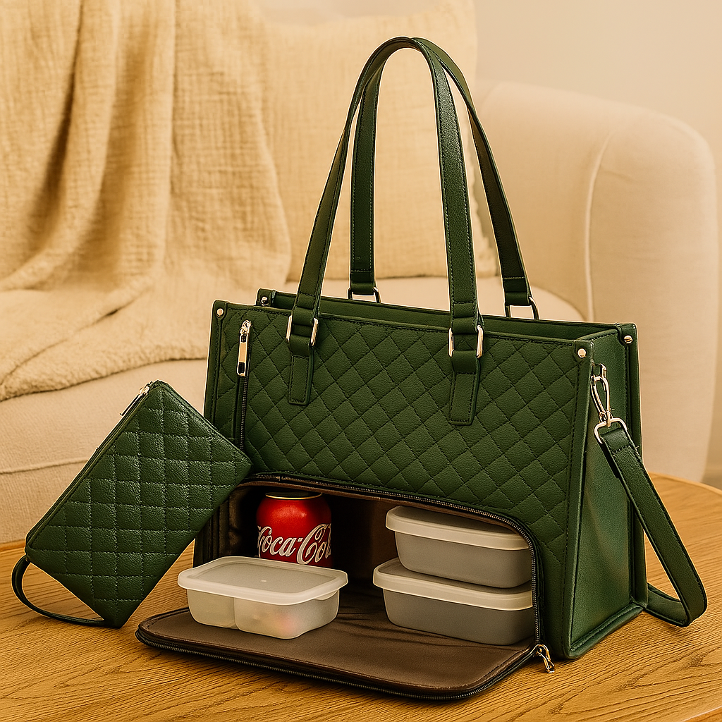 Sac à lunch et de voyage 2-en-1 isolé – Sac isotherme étanche avec poche de rangement