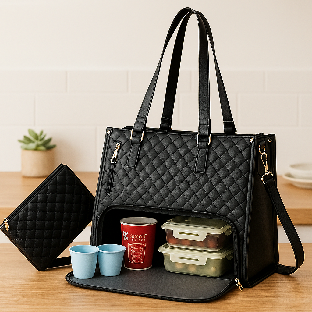 Sac à lunch et de voyage 2-en-1 isolé – Sac isotherme étanche avec poche de rangement