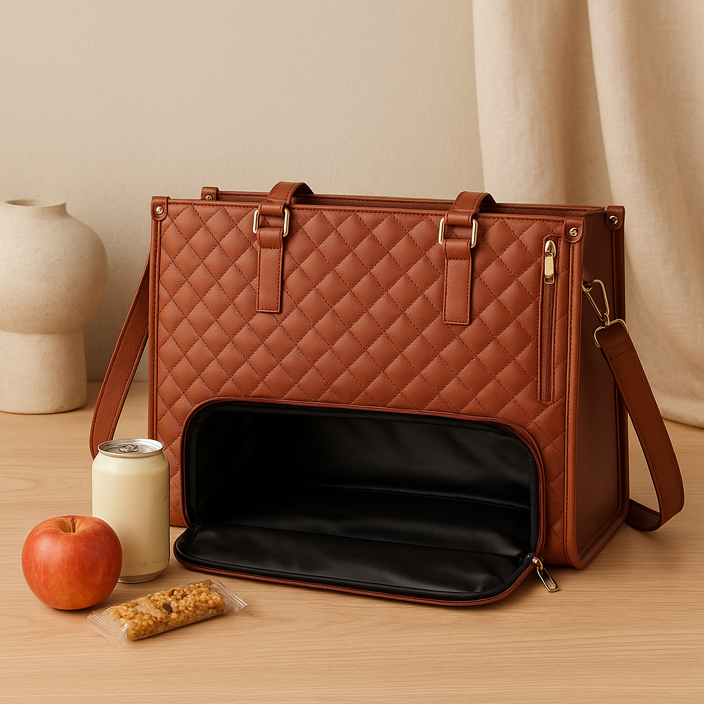 Sac à lunch et de voyage 2-en-1 isolé – Sac isotherme étanche avec poche de rangement