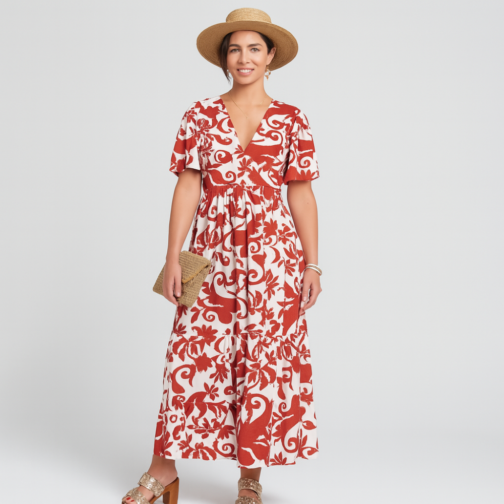 Robe longue – Découpe audacieuse pour les occasions d'été